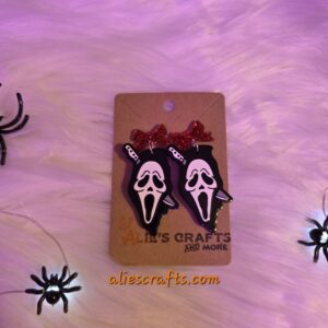 Ghost face earrings