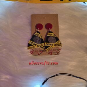 Crime scene earrings