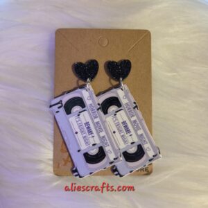 Horror video earrings