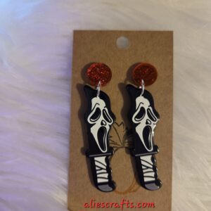 Ghostface dagger earrings