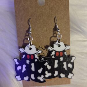 Cowboy ghost earrings