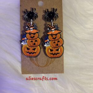Stacked pumpkin earrings