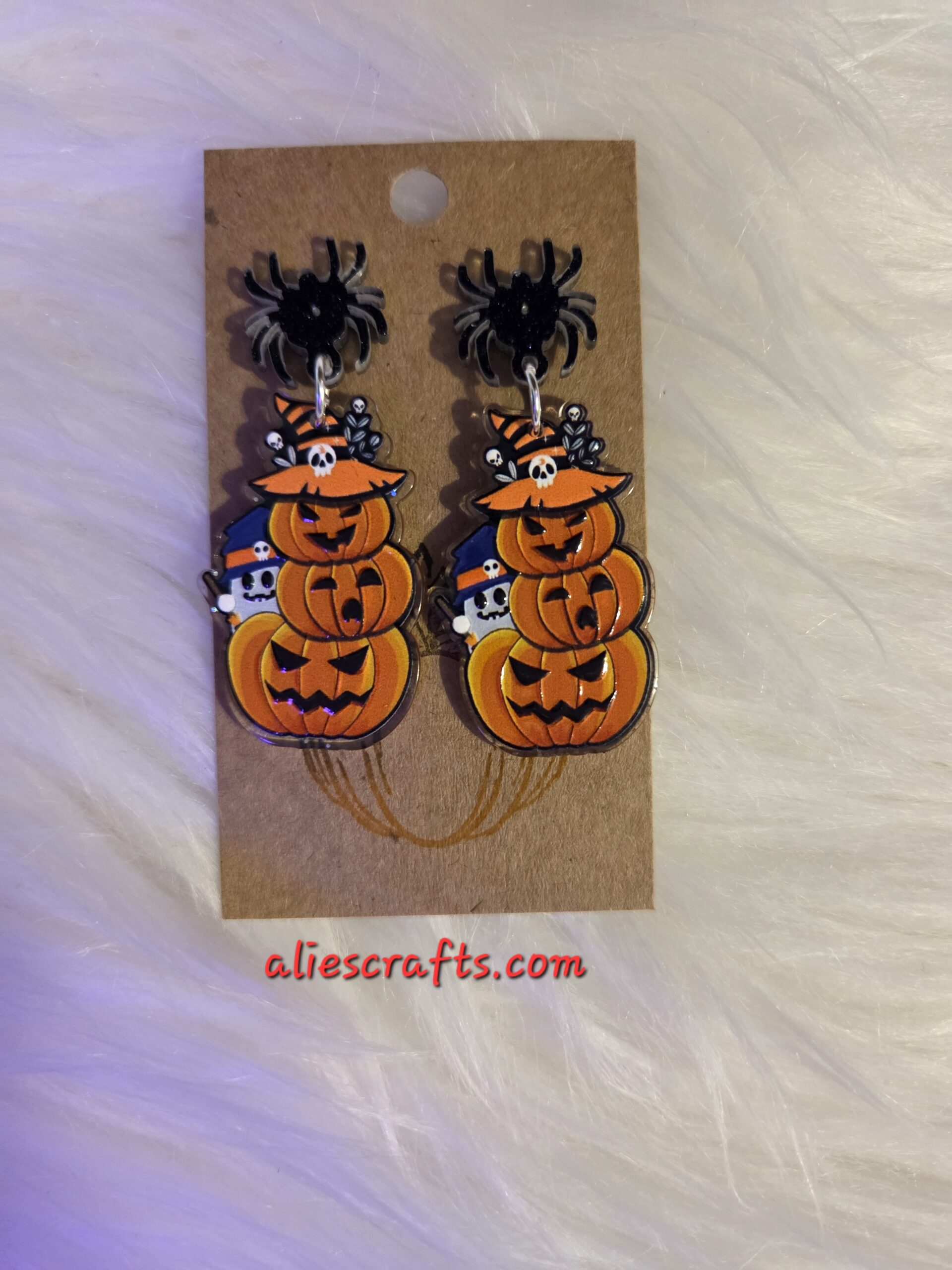 Stacked pumpkin earrings
