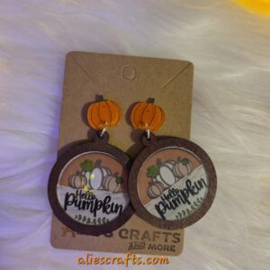 Hello pumpkin earrings