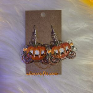 Cinderella pumpkin earrings