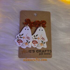 Mushroom ghost earrings