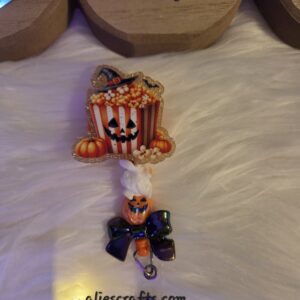 Halloween popcorn badge reel