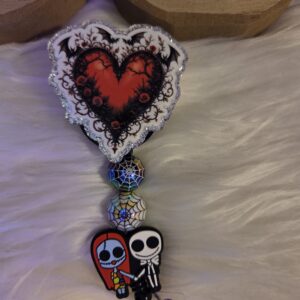 Jack and sally heart badge