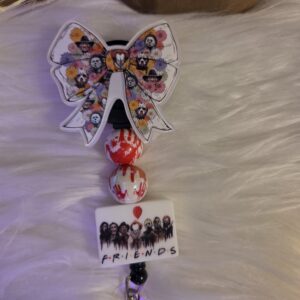 Horror character's bow badge reel