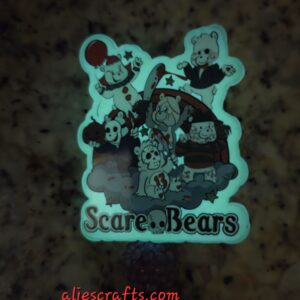 Scare bear care bear Halloween badge