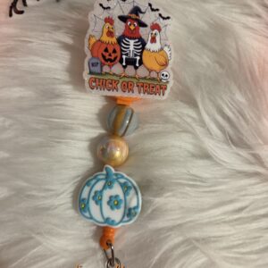 Chick or treat Halloween badge