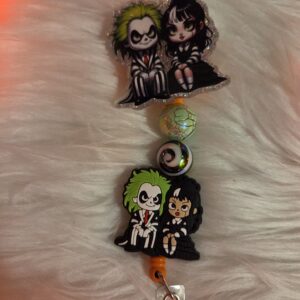 Beetlejuice and Lydia badge