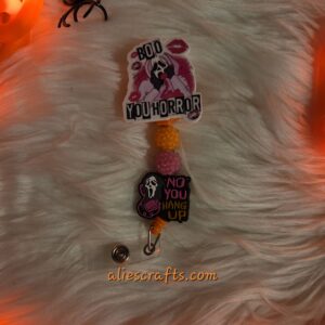 Ghost face no you hang up badge