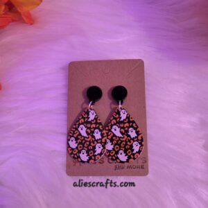 Cheetah ghost earrings
