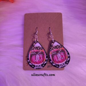 Pink pumpkins with cow and cheetah print