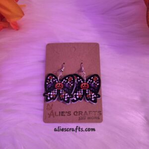 Pumpkin bow earrings