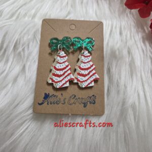 Christmas cake earrings