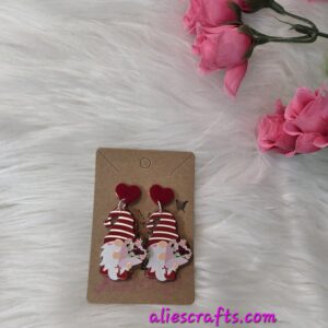 Flower gnome earrings