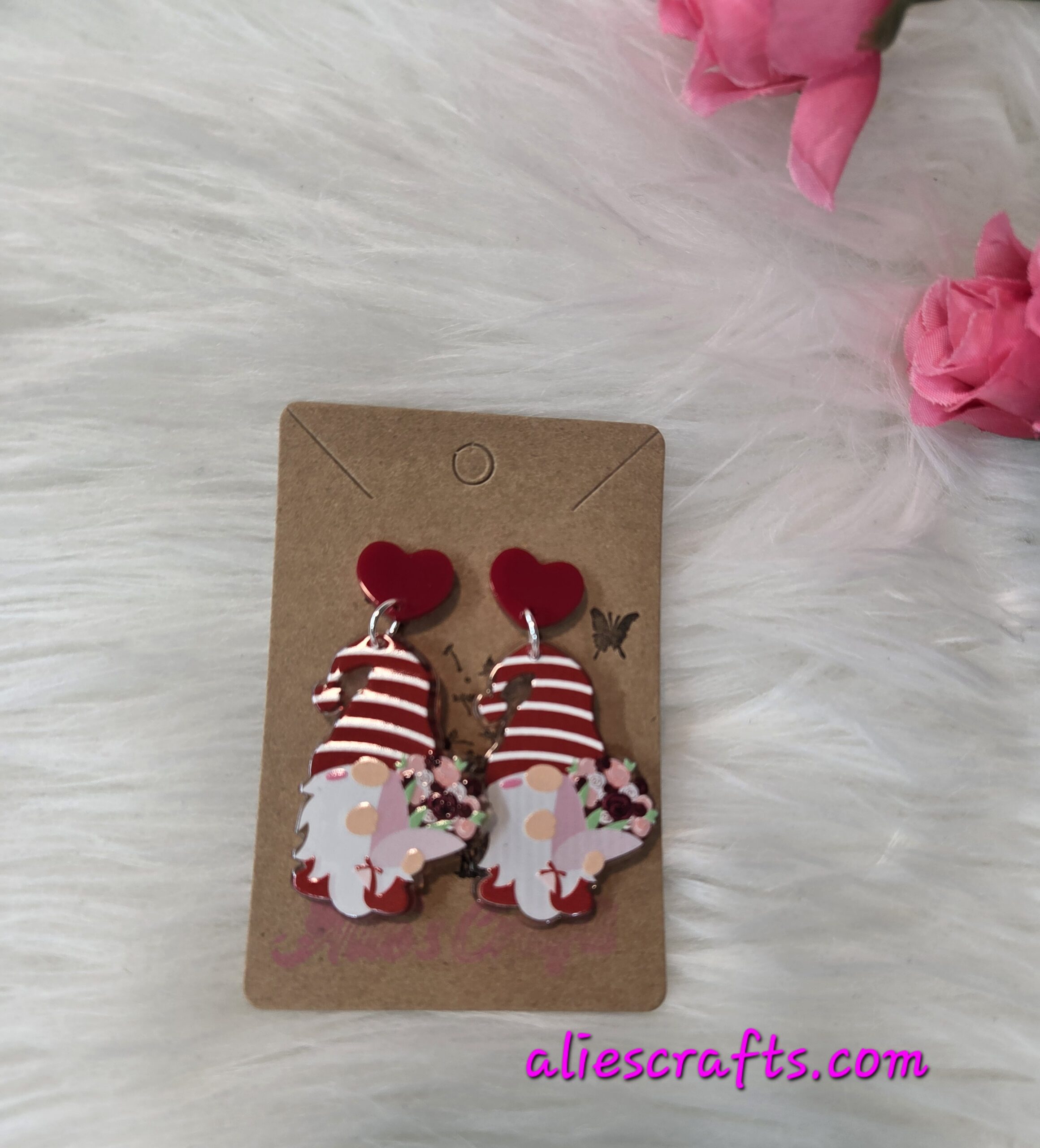 Flower gnome earrings - Image 3