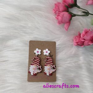 Flower gnome earrings