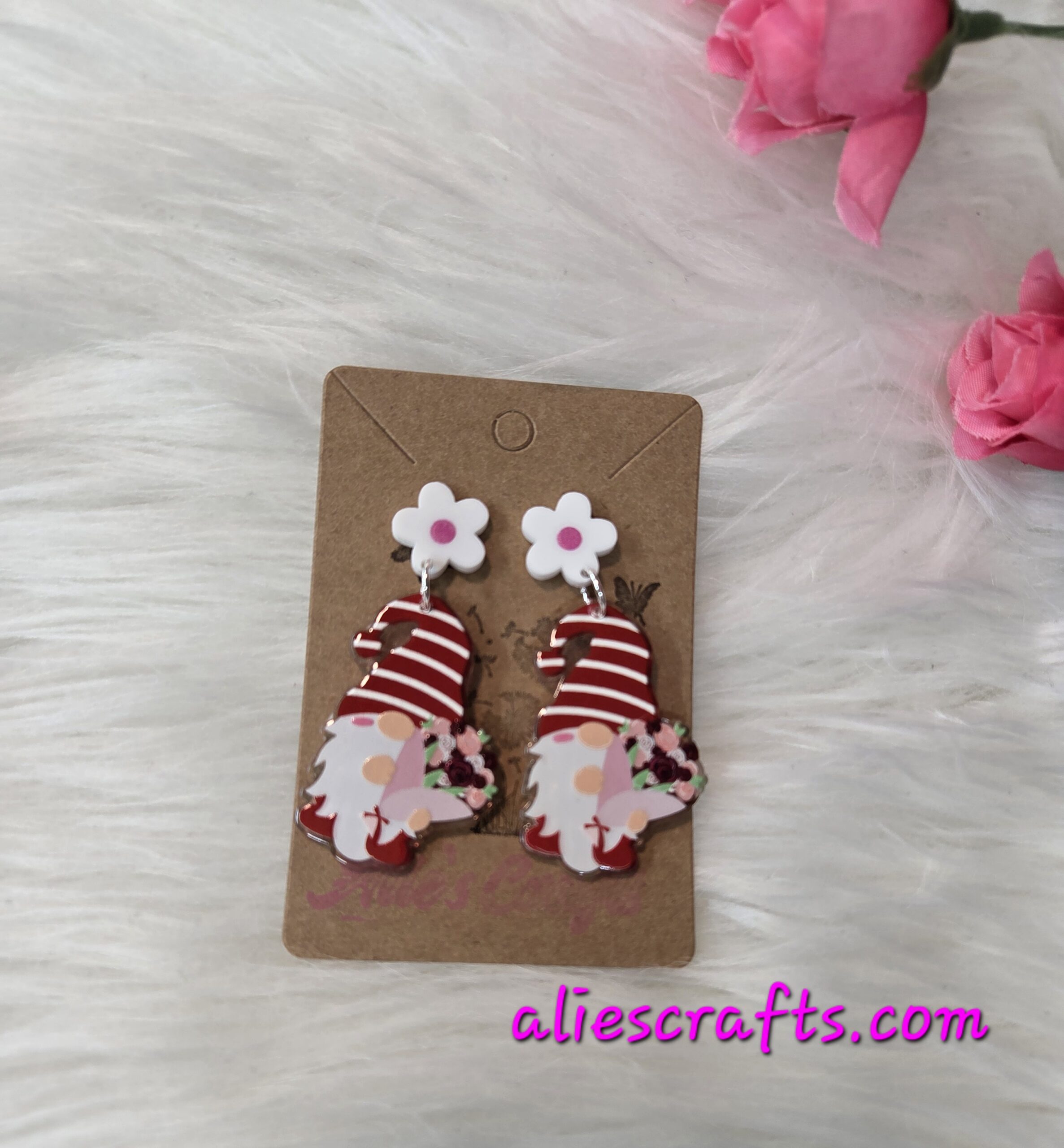 Flower gnome earrings - Image 4