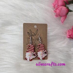 Flower gnome earrings