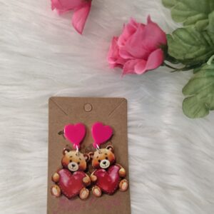 Teddy bear earrings