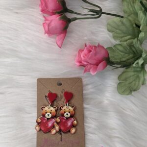 Teddy bear earrings