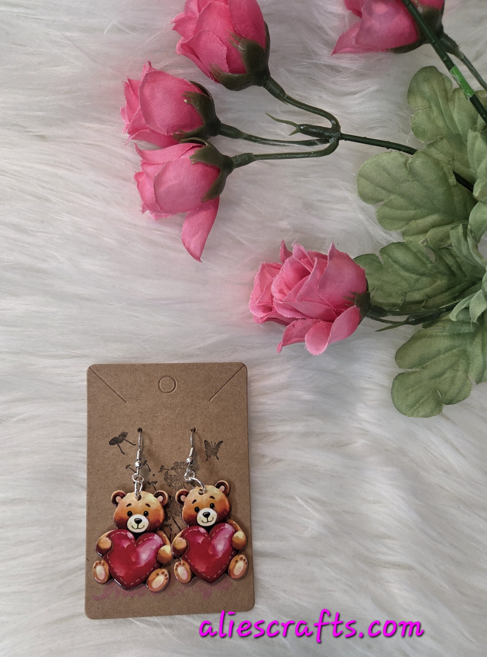 Teddy bear earrings