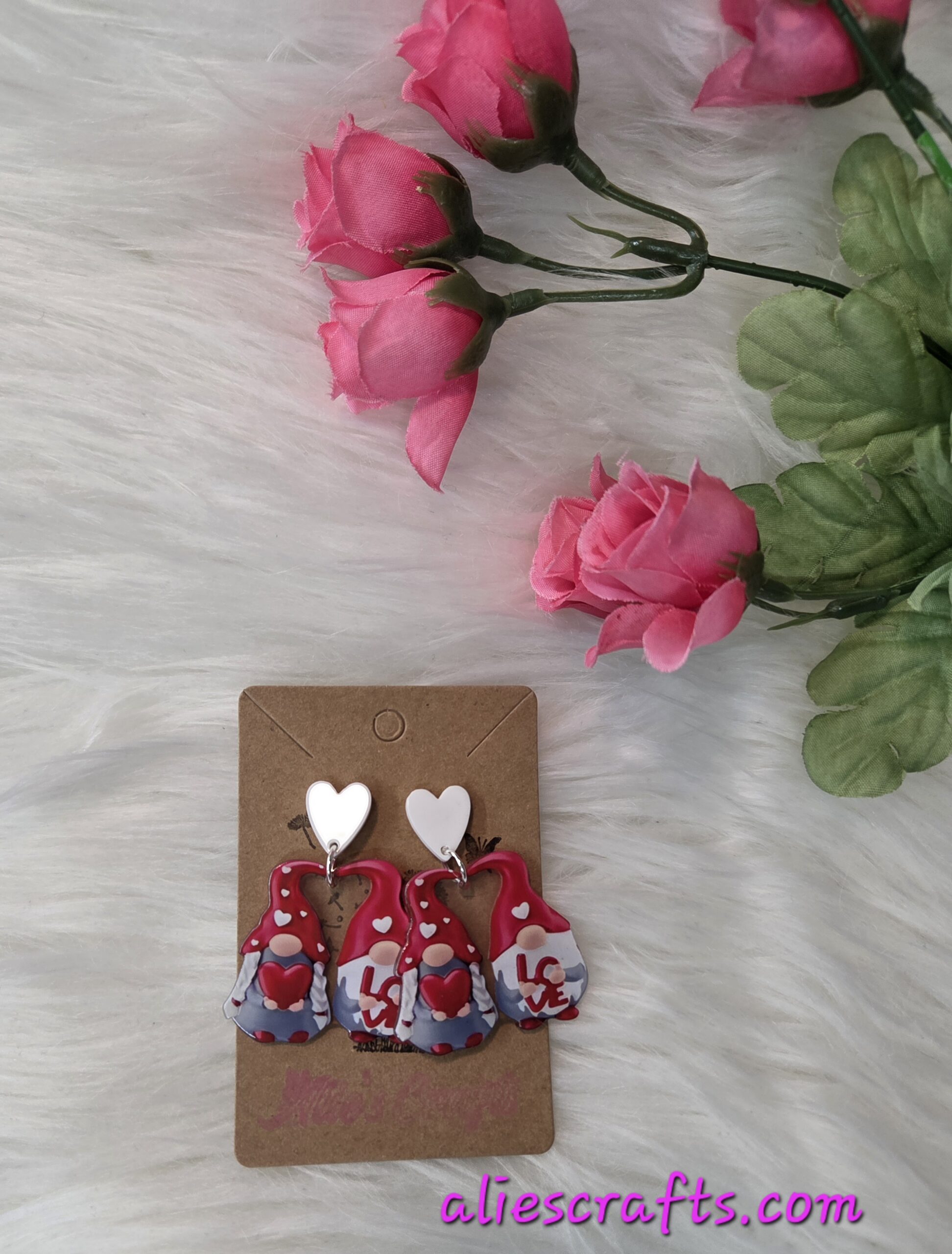 Gnome couple earrings