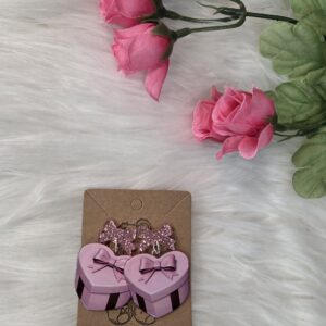 Heart box earrings