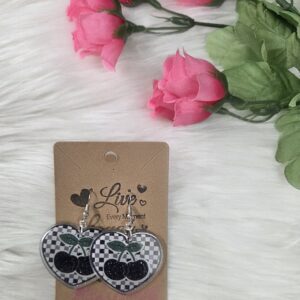 Cherry heart earrings