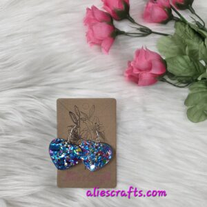 Glitter heart earrings