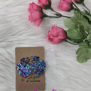Glitter hearts earrings