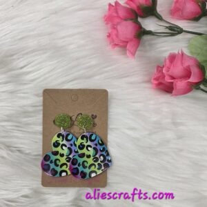Cheetah heart earrings