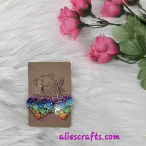 Multi color heart earrings