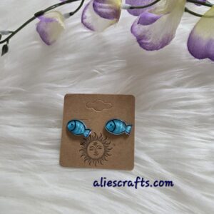 Fish stud earrings