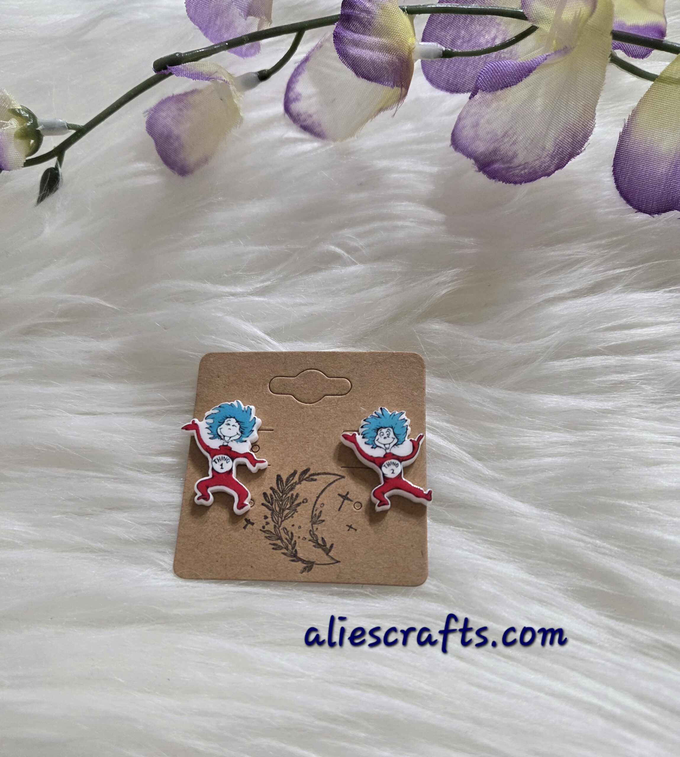 Cat in the hat earrings