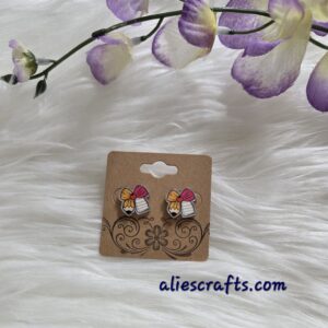 Pencil bow earrings