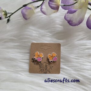 Pencil bow earrings