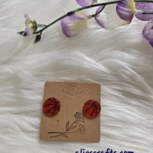 Basketball earrings