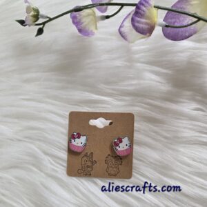 Hello kitty cupcake earrings