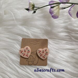 Cherry heart earrings