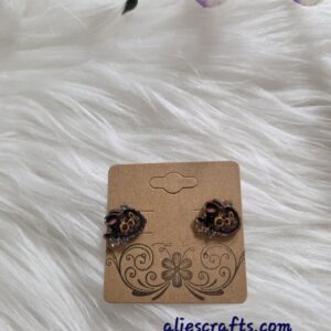 Sunflower cowboy hat earrings