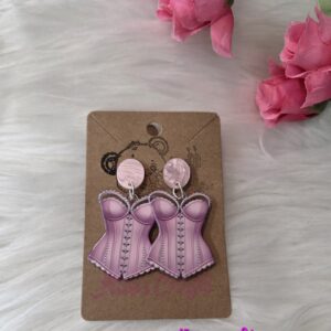 Pink Corset earrings