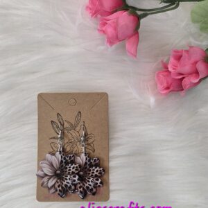 Leopard flower earrings