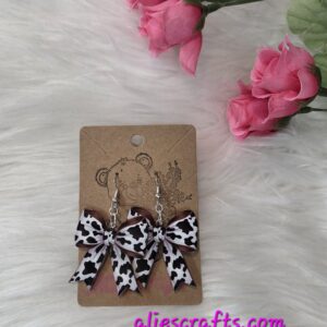Cow bow earrings