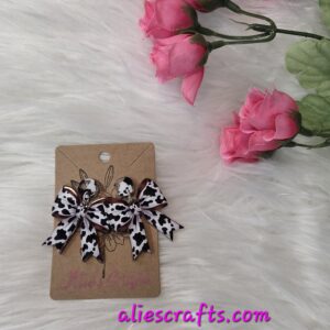 Cow bow earrings