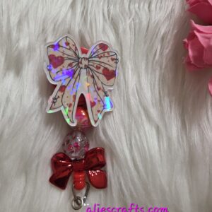 Bow holographic badge reel