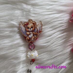 Cute bear cupid badge